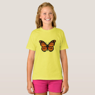 Diseño de mariposa monarca - Camiseta básica para 