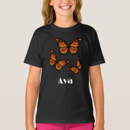 Diseño de mariposa monarca - Camiseta básica para 