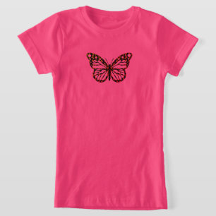 Diseño de Mariposa Monarca - Camiseta de Jersey Fi