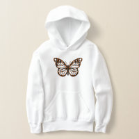 Diseño de mariposa monarca - Hoodie de pullover pa