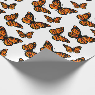 Diseño de mariposa monarca - Papel de envolvimient