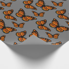 Diseño de mariposa monarca - Papel de envolvimient