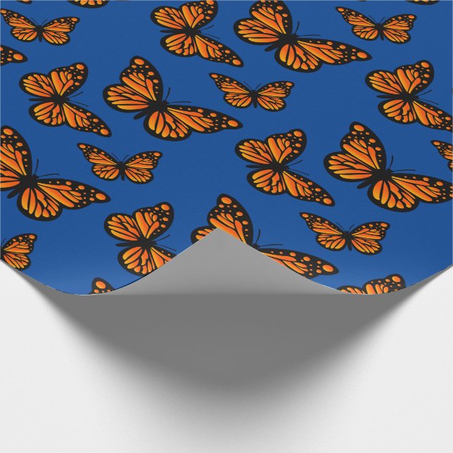 Diseño de Mariposa Monarca - Papel de Regalo Mate (Esquina)
