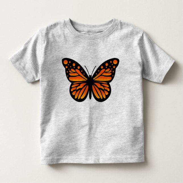 Diseño de mariposa monarca - Todler Fine Jersey T- (Anverso)