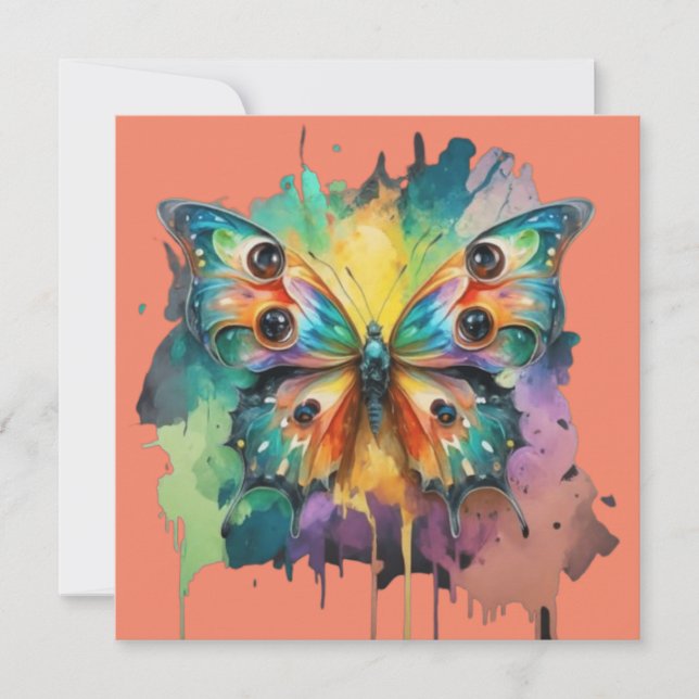 Diseño de mariposas coloridas (Anverso)