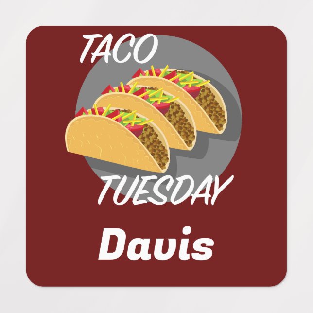 Diseño de martes de tacón - Etiqueta de ropa cuadr (Diseño 1)