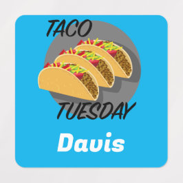 Diseño de martes de tacón - Etiqueta de ropa cuadr