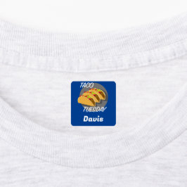 Diseño de martes de tacón - Etiqueta de ropa cuadr