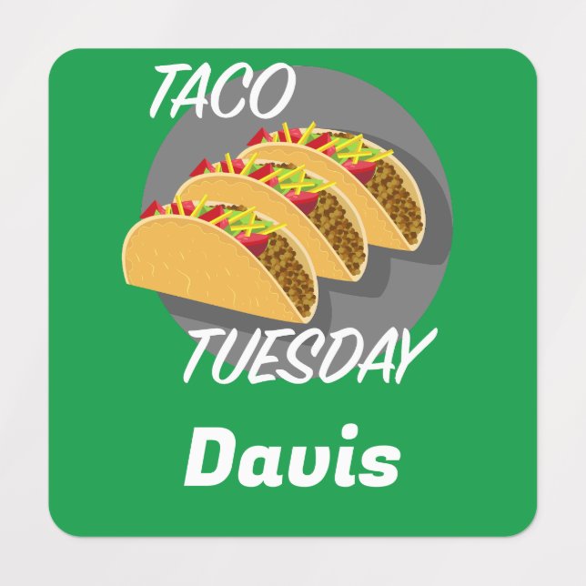 Diseño de martes de tacón - Etiqueta de ropa cuadr (Diseño 1)