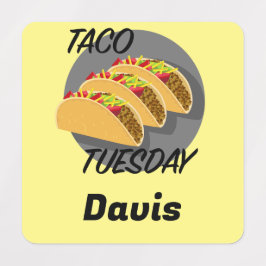 Diseño de martes de tacón - Etiqueta de ropa cuadr