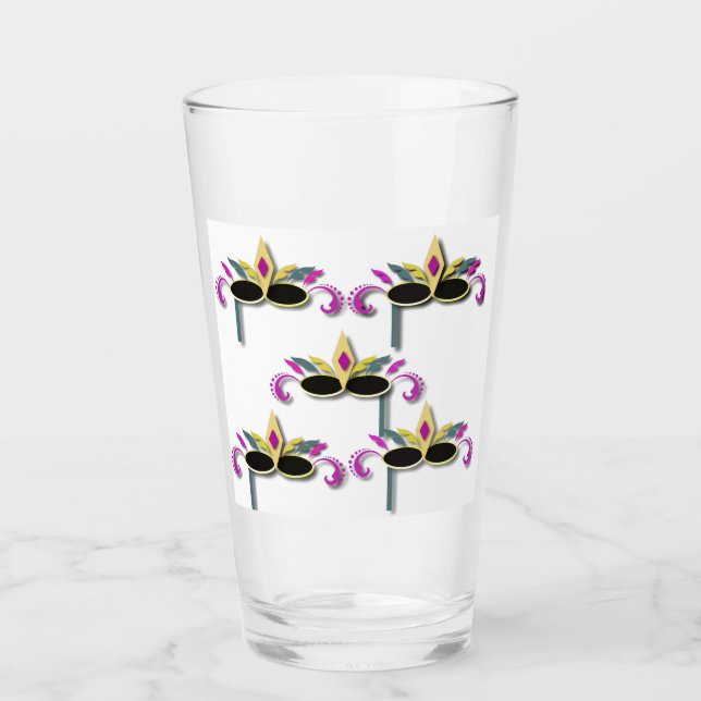 Diseño de máscaras de Mardi Gras Colorido (Anverso)