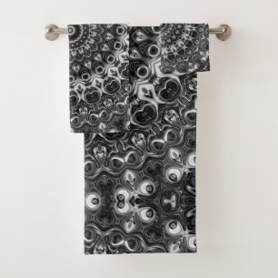 Diseño de medallones en blanco y negro