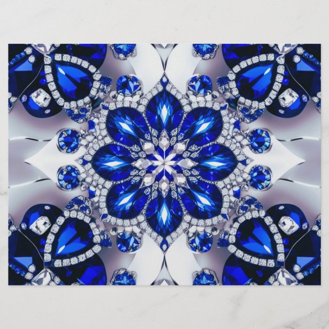 Diseño de membrete con colores blancos azules (Anverso)