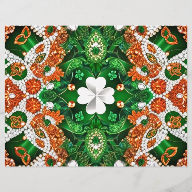 Diseño de membrete con colores de Irlanda (Anverso)