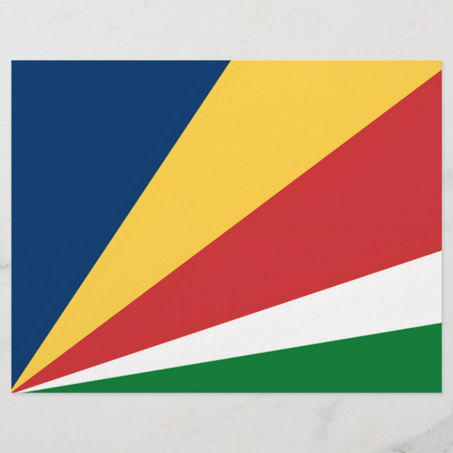 Diseño de membrete con colores de Seychelles (Anverso)