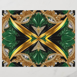 Diseño de membrete con colores jamaiquinos