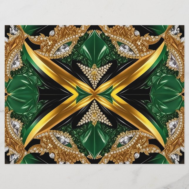 Diseño de membrete con colores jamaiquinos (Anverso)