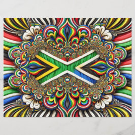 Diseño de membrete con colores sudafricanos
