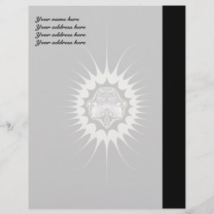 Diseño de membrete con letra dorada espaciosa