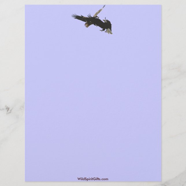 Diseño de membrete de dos BALD EAGLES (Anverso)