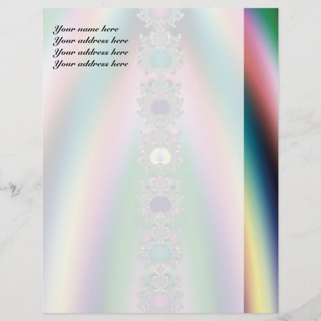 Diseño de membrete en arco iris (Anverso)