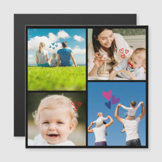 Diseño de memoria de cuatro fotos personalizadas p