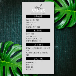 Diseño de menú de tratamiento de salón de belleza