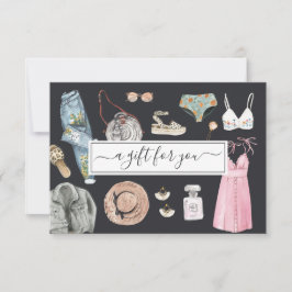 Diseño de moda acuarela | Certificado de regalo