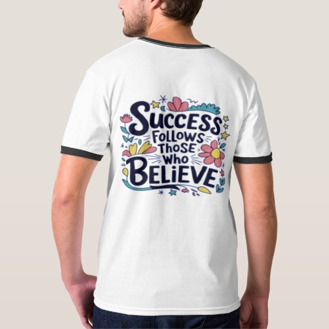 diseño de moda caminar y camiseta de bondad (Reverso)