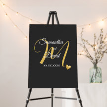 Diseño de Monograma de Boda con Nombres y Fecha