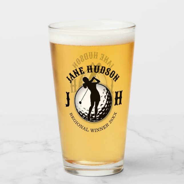 Diseño de monograma de golf femenino elegante (Anverso (lleno))