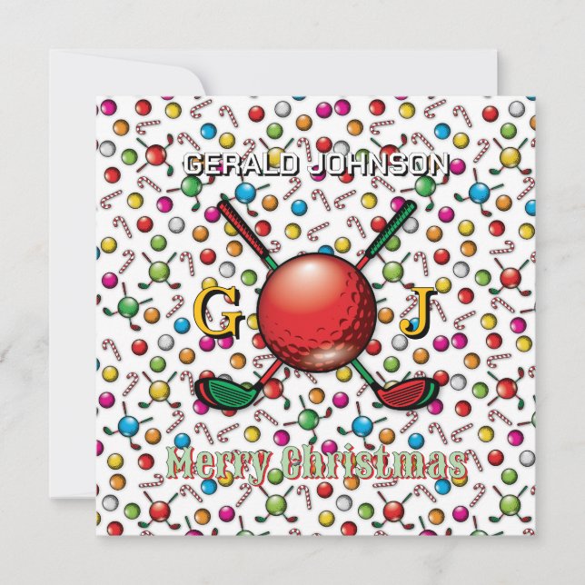 Diseño de monograma de Navidad personalizado para  (Anverso)