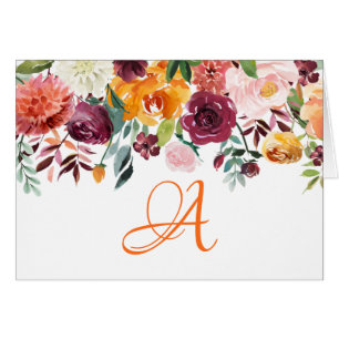 Diseño de monograma floral moderno personalizado