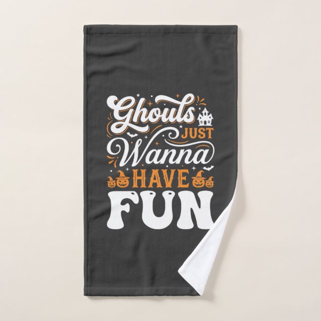 Diseño de monstruos de Halloween que solo quieren  (Toalla de mano)