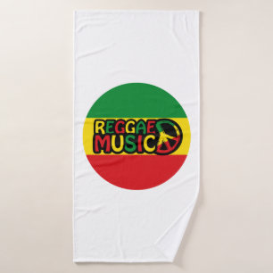 Diseño de música reggae con estilo rastafari y col