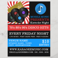 Diseño de música retro, publicidad de eventos de k