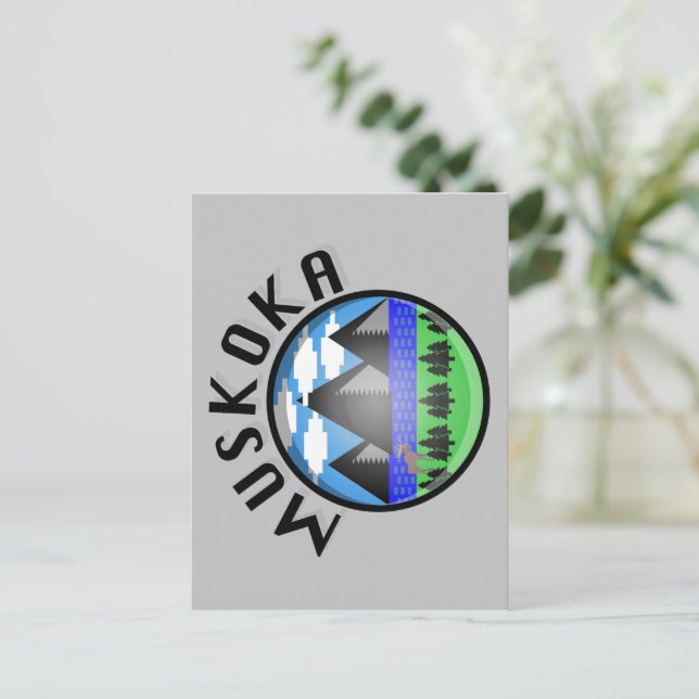Diseño de Muskoka - Postal (Anverso de pie)
