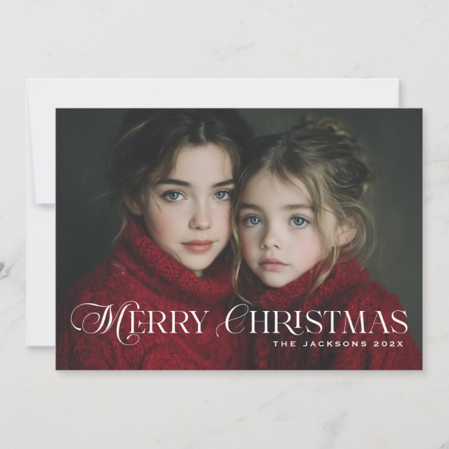 Diseño de Navidad alegre Chic con letra (Anverso)