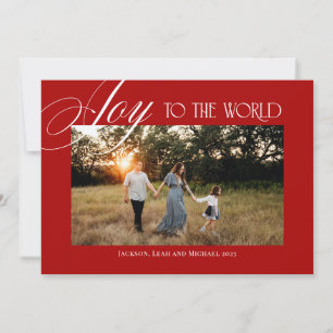 Diseño de Navidad Alegría al Mundo Rojo