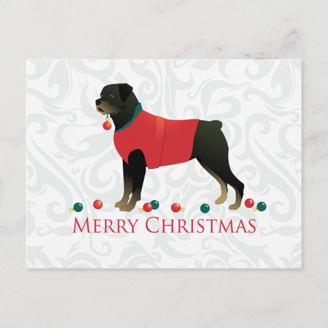 Diseño de Navidad Rottweiler Merry (Anverso)