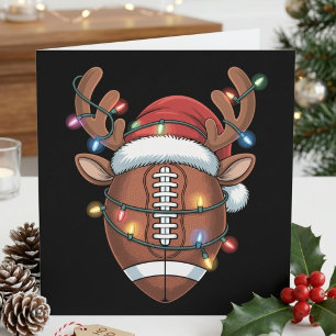 Diseño de Navidad Sombrero de Santa Reno de Fútbol