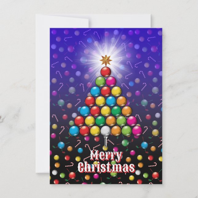 Diseño de Navidad y vacaciones de golf alegre (Anverso)