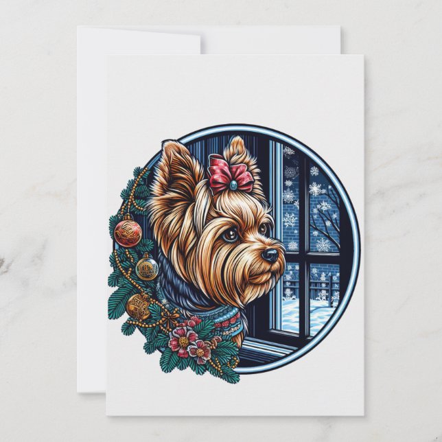 Diseño de Navidad Yorky para todos.  (Anverso)