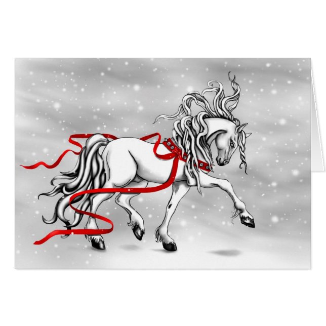 Diseño de Navidades de Stallion Blanco (Anverso (Horizontal))