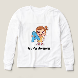 Diseño de niños positivo con alfabeto – A es para 