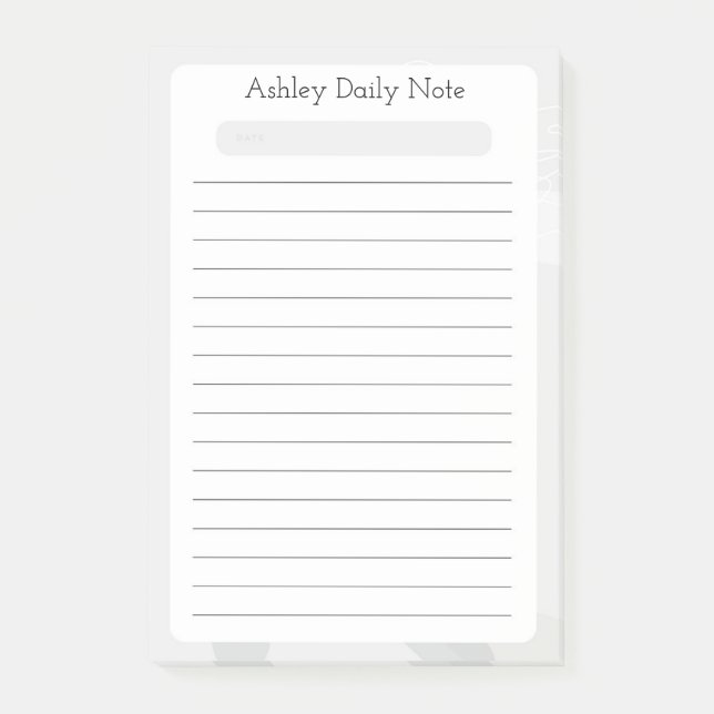 Diseño de notas diarias rápidas de personalizado (Anverso)