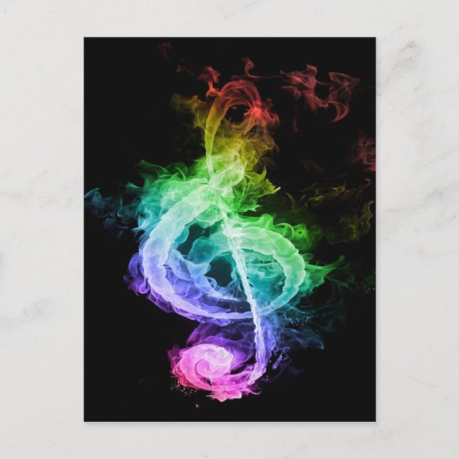 Diseño de notas musicales coloridas (Anverso)