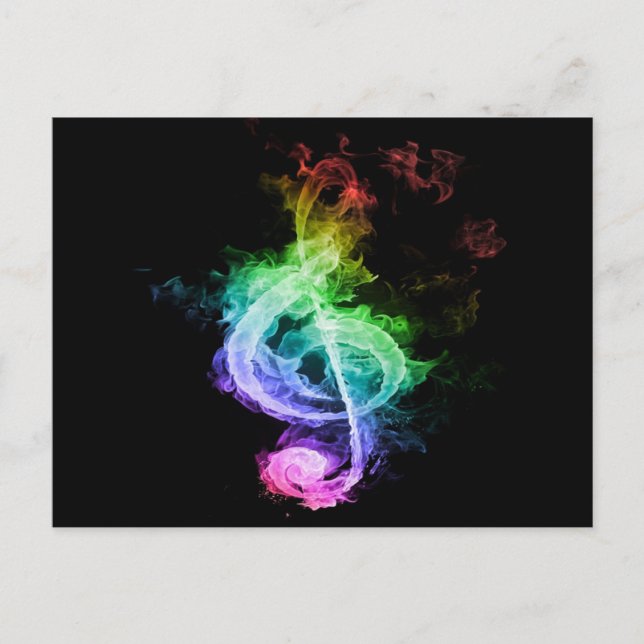 Diseño de notas musicales coloridas (Anverso)