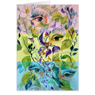 Diseño de ojos surrealistas psicodélicos utópicos