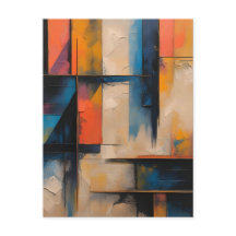 Diseño de onda retro 01 postal